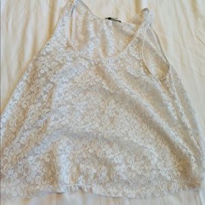 White Lace Tank Top